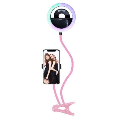 China Tiktok PORTABLE Dimmable 3 4 5 6 Inch Around Clip Heart Shaped Selfie Ring Light With Stand and Phone Holder for sale