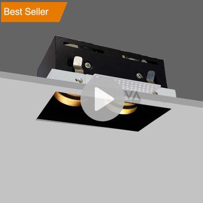 China Downlights Best Sellers Dual Shaft Trimless Folding Grille Led Downlight for sale