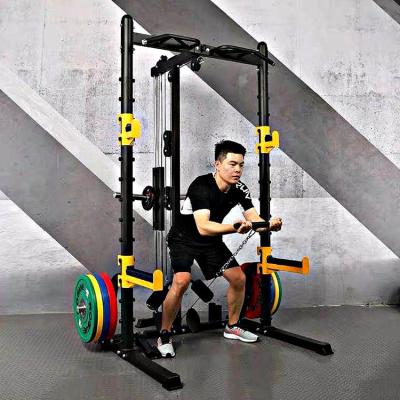 China 200kg Plate Loaded Machine Squat Rack With Weight Plates Body Building Equipment Squat Machine for sale