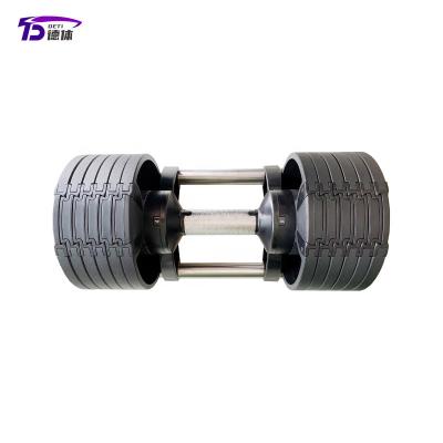 China Universal Free Weight Rubber Coated Adjustable Weight Dumbbell Lifting Training Accessories for sale