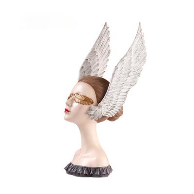 China Europe hot sale girl with wings modern living room luxury statues kids resin restaurant home decor for sale