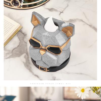 China Resin Modern Creative Dog Stocking Home Office Decor Ornament Animal Statue for sale