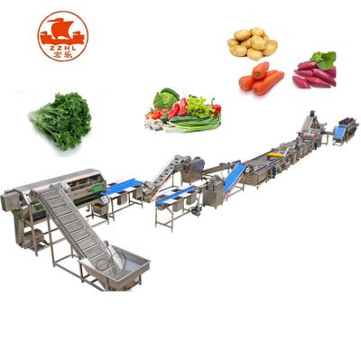 China Building Material Shops Fruit Vegetable Fruit Vegetable Washing And Cutting Processing Line for sale