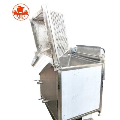 China Industrial Use Rapid Rising Semi Or Fully Automatic Chicken Nugget Frying Machine Deep Fryer for sale