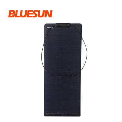 China Bluesun boating rv outdoor solar panel 150w mono all black solar panels boating price china paneles solares flexibles for sale