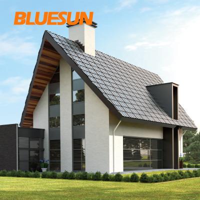 China BLUESUN Solar Photovoltaic Tiles Roof Solar Single Mono Roof Module BSM-30S for sale