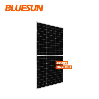 China High Efficiency 550W 600W Mono Solar Panel Bluesun Solar Panel Price For 10KW Solar System For Resident Use for sale