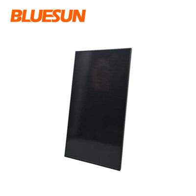 China Bluesun 12V Solar Panel All Black 150w 160w 170w 180w Felt Mono Solar Home Lights 166mmx166mm Solar Module Price for sale