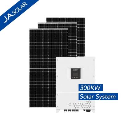 China High efficiency solar system 100kw 200kw 300 kw industrial solar panel system solar energy system price for sale