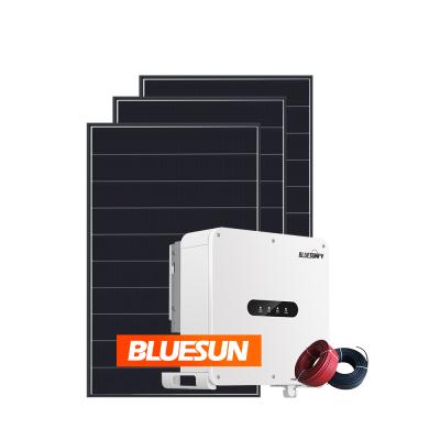 China Bluesun 10kw 12v solar panel home solar system kit 10kw 12kw 15kw 20kw best home solar system kit for sale