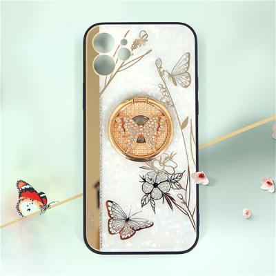 China Anti-drop Rhinestone Jeweled Bling Jeweled Phone Case With Butterfly Design For iPhone 12 13 Pro Max for sale