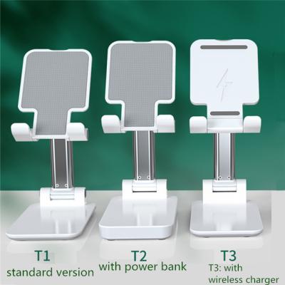 China Stand Foldable Phone and Tablet Phone Stand with Power Bank Phone Stand Desktop Foldable Phone Holder with Power Bank for sale