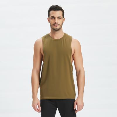 China Gym Wear Anti-pilling Men's Drop Sleeve Tank Top for sale