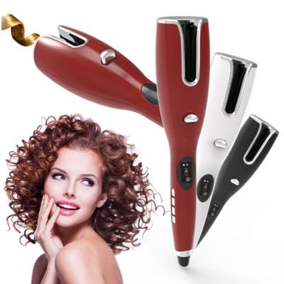 China 2021 Newest Heat Adjustable Hair Curler LCD Display Time Adjustable Setting Professional Auto Rotating Air Loop Hair Curling Iron for sale