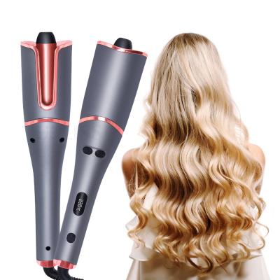 China New LCD Display Ceramic Wavy Automatic Wave Iron Rollers 360 Ceramic Automatic Rotating Hair Curler Hair Curler for sale