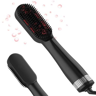 China Ionic Hair Straightener Sweep Hot Air Ionic Hair Straightening Brush Hair Dryer and Volumizer One-Step Comb for sale