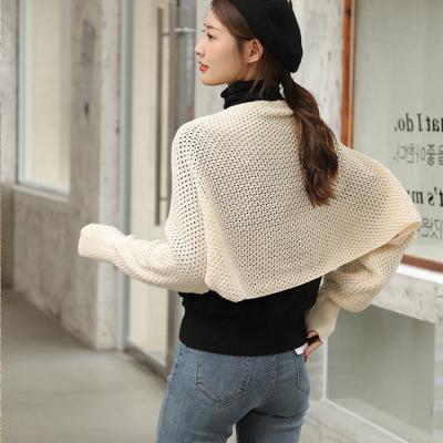 China Customized Fashion Elegant Knitted Decorative Shawl Jacket With Cuffs, Women's Coat Warm Neck Scarf for sale