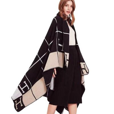 China 2021 New Cashmere Ladies Woolen Shawl Thick Warm Shawl Winter Scarf H Blanket for sale