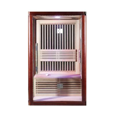 China Computer Control Panel MEXDA Mica Heating Board Wooden Dry Steam Sauna Cabin 1 Person Sauna Room WS-1301 for sale