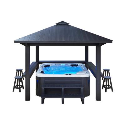 China High Quality Easily Assembled Outdoor Garden Gazebo Pergola MEXDA Hot Tub Modern Wooden Outdoor Gazebo Gazebo WS-LT05 for sale