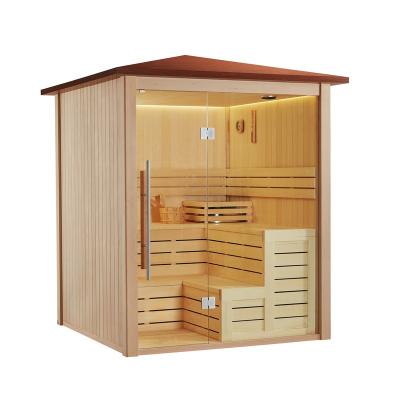 China Hot Sale Outdoor Sauna Room Gazebo Computer Control Panel MEXDA Wooden Sauna House WS-1817LT for sale