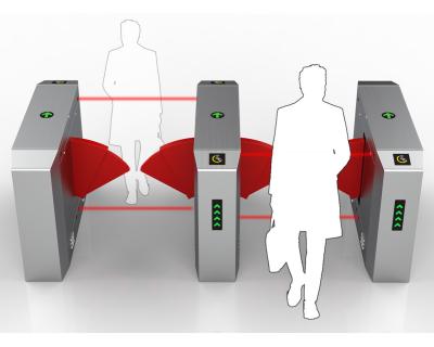 Cina Office Biometric Flap Barrier Access Control System Giradischi con lettore di carte in vendita