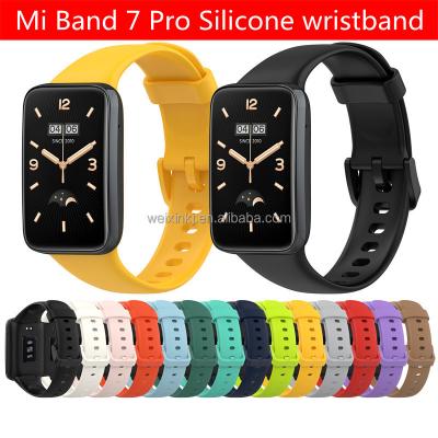 China Colorful Silicone Strap For Xiaomi Band 6 PRO 7 7 Silicone Strap Replacement For Xiaomi Band 7 Pro Wristband Xiaomi Band Smartwatch Strap for sale