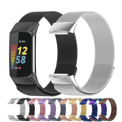 China Correa de Metal Para Fitbit Charge5, banda de acero Fitbit Charge5 Para Fitbit stainless charge 5 band milanesa de Correa water resistant banda de acero for sale