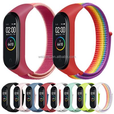 China Nylon Fabric Strap For MI Band 7 Wristband Sports Buckle Watch Belt Miband Pulsera Correa Strap Wristband For xiaomi MI Band 6 Wristband 4 3 for sale