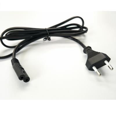 China Powerhouse 10a 250v 2 Pin Laptop Extension European Standard Plug Ac Cable Eu C7 Power Cord for sale