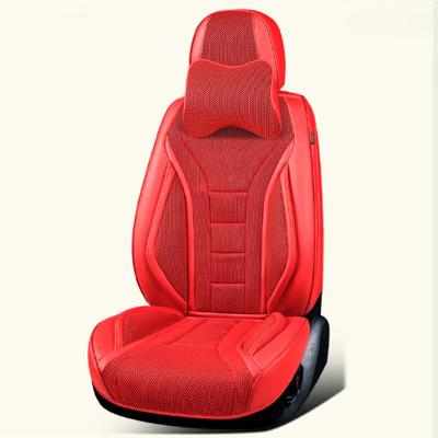 China Luxury Leather Car Seat Covers Motor Vehicle Cushion Cover For Most Cars Universal Fit Set for sale