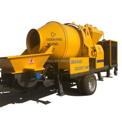 China Grouting equipment concrete mixer pump used good quality diesel engine concrete pump with concrete mixer for sale