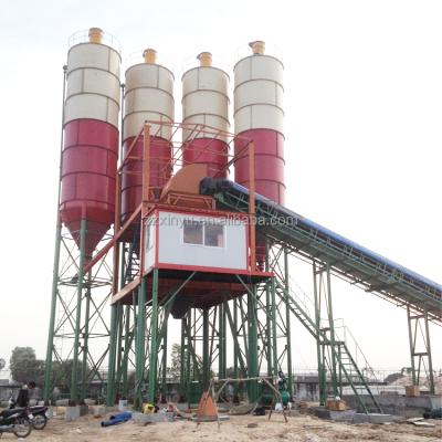 China Stationary Type Construction Industry Myanmar Cement HZS90 Fixed Concrete Batching Plant For Sale for sale