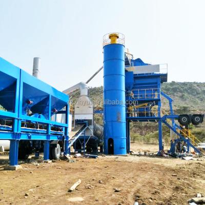 China 80thp portable hot mix asphalt plant with dust collector mixer mini asphalt plant for sale