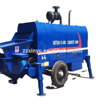 China Construction Engineering Concrete Pump Diesel Portable Self Loading Mobile Concrete Pump With Mixer for sale