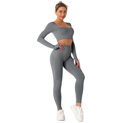 China De Xuanti High Waisted Breathable OEM Training Yoga Pants Clothes Set Women Fitness Activewear Seamless Yoga Wear Set for sale