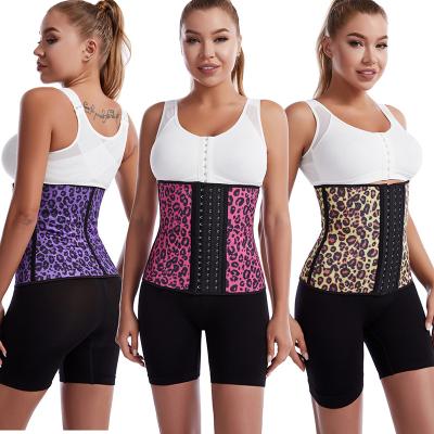 China Xuanti Antibacterial Hot Sale Sauna Sweaty Belly Trimmer Fat Control Adjust Hangs Neoprene Waist Trainer Leopard Slimming Belt for sale