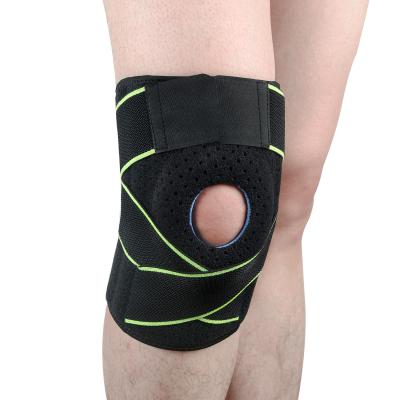 China Adult Knee Brace Building Protector Sleeve Spring Pads Sports Fitness Patella Knee Strap Guard Support for sale