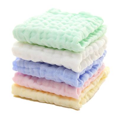 China Custom QUICK DRY Custom Logo Small Child Face Soft Wash Cloth Muslin Cotton Face Towel Baby Washcloths for sale