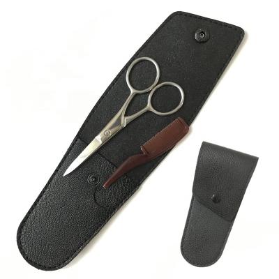 China Left handed scissors stainless steel eyebrow scissors and beard scissors tools for sale