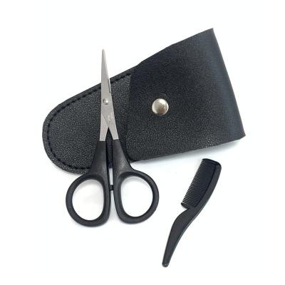 China Right Handed Scissors Black Sharp Edge Mini Beauty Scissors Hair Scissors Stainless Steel Plastic Handle Scissors for sale