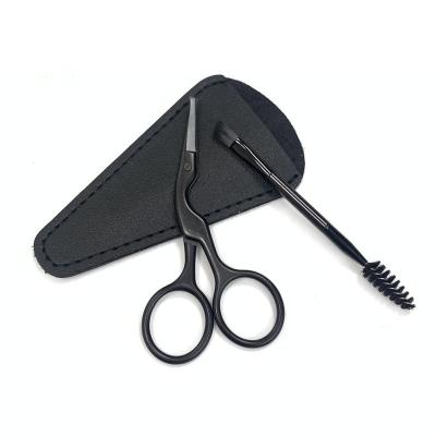 China Eyebrow Stainless Steel Safety Rounded Tip Beauty Scissors For Beard Trimming for sale