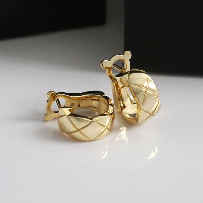 China YM TRENDY designer jewelry luxury gold plated micro pave circle earrings for women for sale