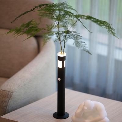 China Ambient Light Romantic Decor LED Dinner Control Induction Restaurant Table Warm Light Flower Arranging Vase Table Lamp for Hotel Restaurant Bar Dining Table for sale