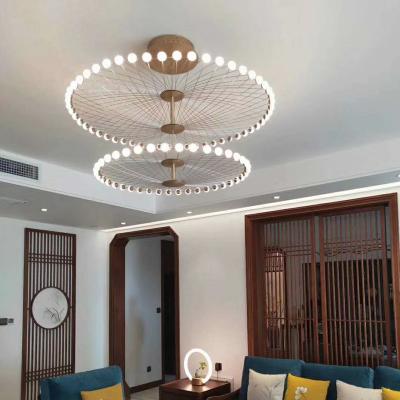 China Crystal Wheel Gypsophila Hotel Decorative Modern Lighting Acrylic Lamp Ball Light LED Chandelier Milky Way and Pendant Light for sale