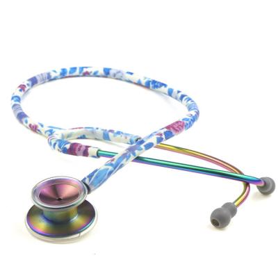 China Other Manufacturers Wholesale Double Head Medical Stainless Steel Low Height Freguencies Stethoscope for sale