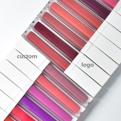 China Waterproof Custom Logo Lipstick Private Label Lip Gloss With Low MOQ Makeup For 50 Pcs Including Customized Package for sale