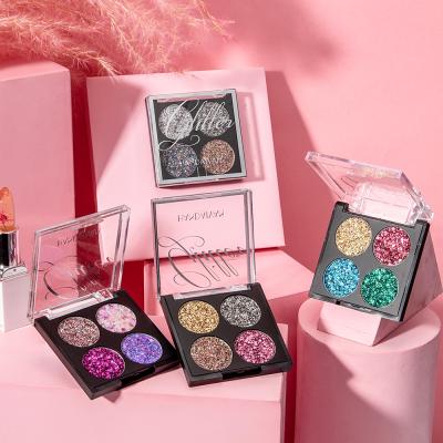 China Wholesale Cheap Private Label Makeup 4 Color Waterproof Professional Eyeshadow Shimmer Eyeshadow Palette for sale