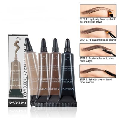 China Waterproof Ready To Ship Original Factory Eyebrow Cream Liquid Brow Gel Customized Private Label Make Up Cosmetic Vendor for sale