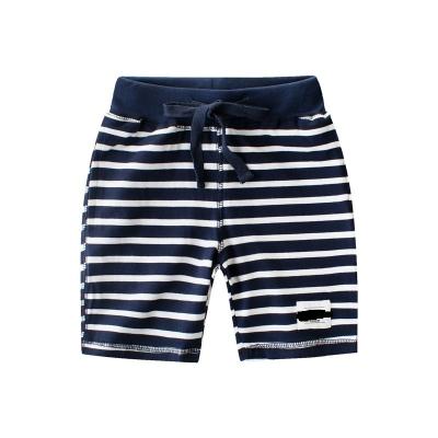 China Sustainable Stripe Knit Cotton Dinosaur Print Kids Shorts Boys Clothing Summer Casual Wear for sale